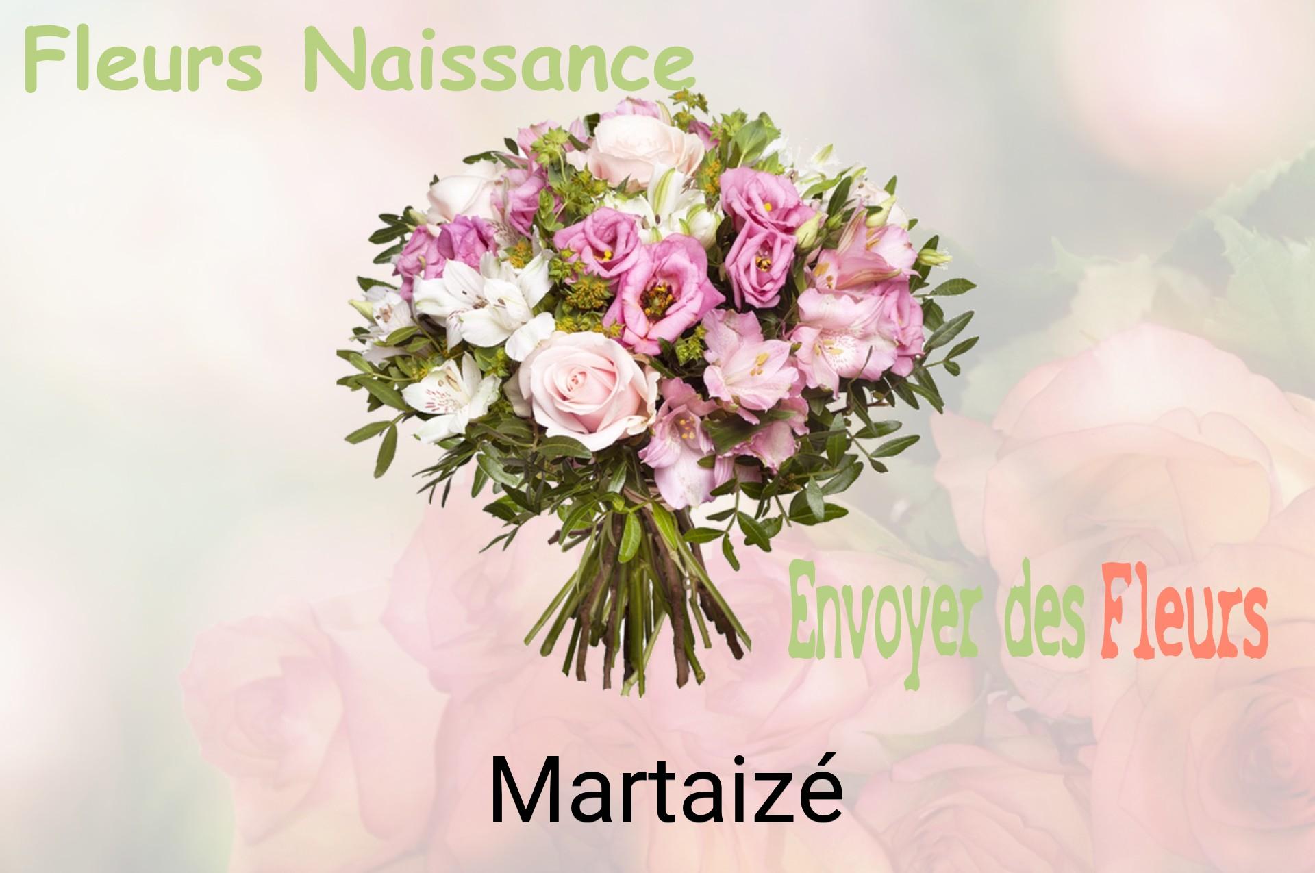 Bouquet de fleurs de naissance livré à Martaizé
